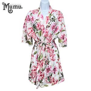 Show Me Your Mumu Women's Small Floral Robe 100%‎ Polyester